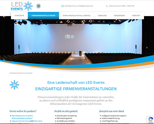 U E Herwig: Referenz Website LED Events Redaktion