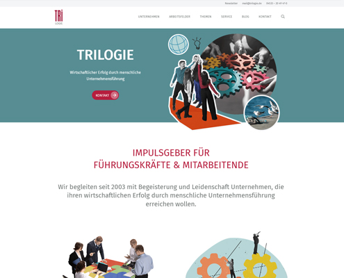 TRILOGIE Webseite Relaunch durch Büro Herwig, Barnitz